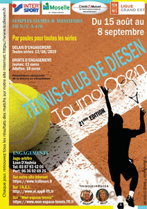 Affiche du tournoi Open 2019